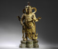 A GILT BRONZE FIGURE OF WEITUO PUSA Ming Dynasty