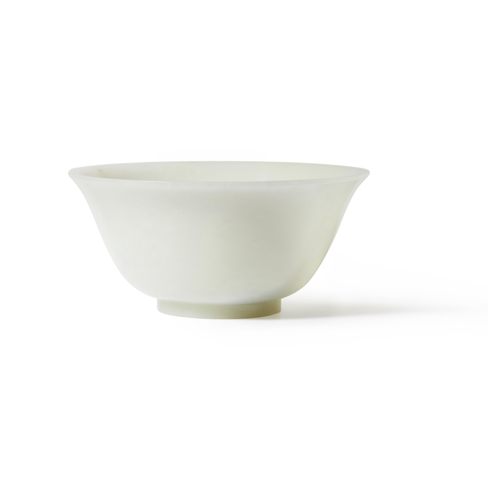 A rare and fine white jade bowl, Qianlong period A rare and fine white jade bowl, Qianlong period