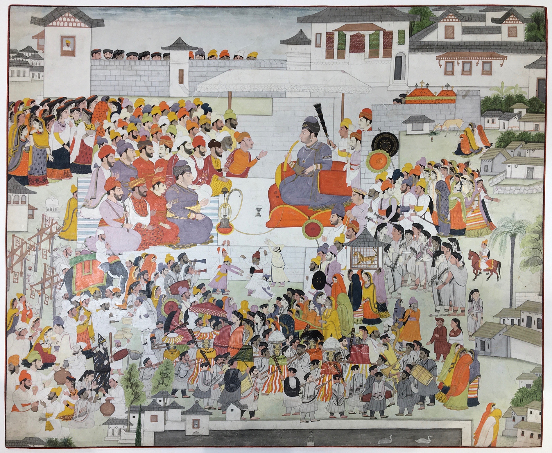 MAHARAJA ISHWARI SEN OF MANDI CELEBRATES THE SHIVARATRI FESTIVAL Mandi, India Opaque Pigment on paper 1807 MAHARAJA ISHWARI SEN OF MANDI CELEBRATES THE SHIVARATRI FESTIVAL Mandi, India Opaque Pigment on paper 1807