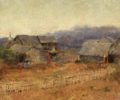 Mortimer Menpes (1855-1938), Burmese Village, Oil on board, Signed lower right, 15.9 x 17.8 cm Mortimer Menpes (1855-1938), Burmese Village, Oil on board, Signed lower right, 15.9 x 17.8 cm
