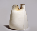 Liao White-glazed stoneware flask