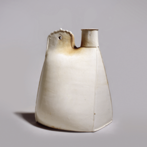 Liao White-glazed stoneware flask