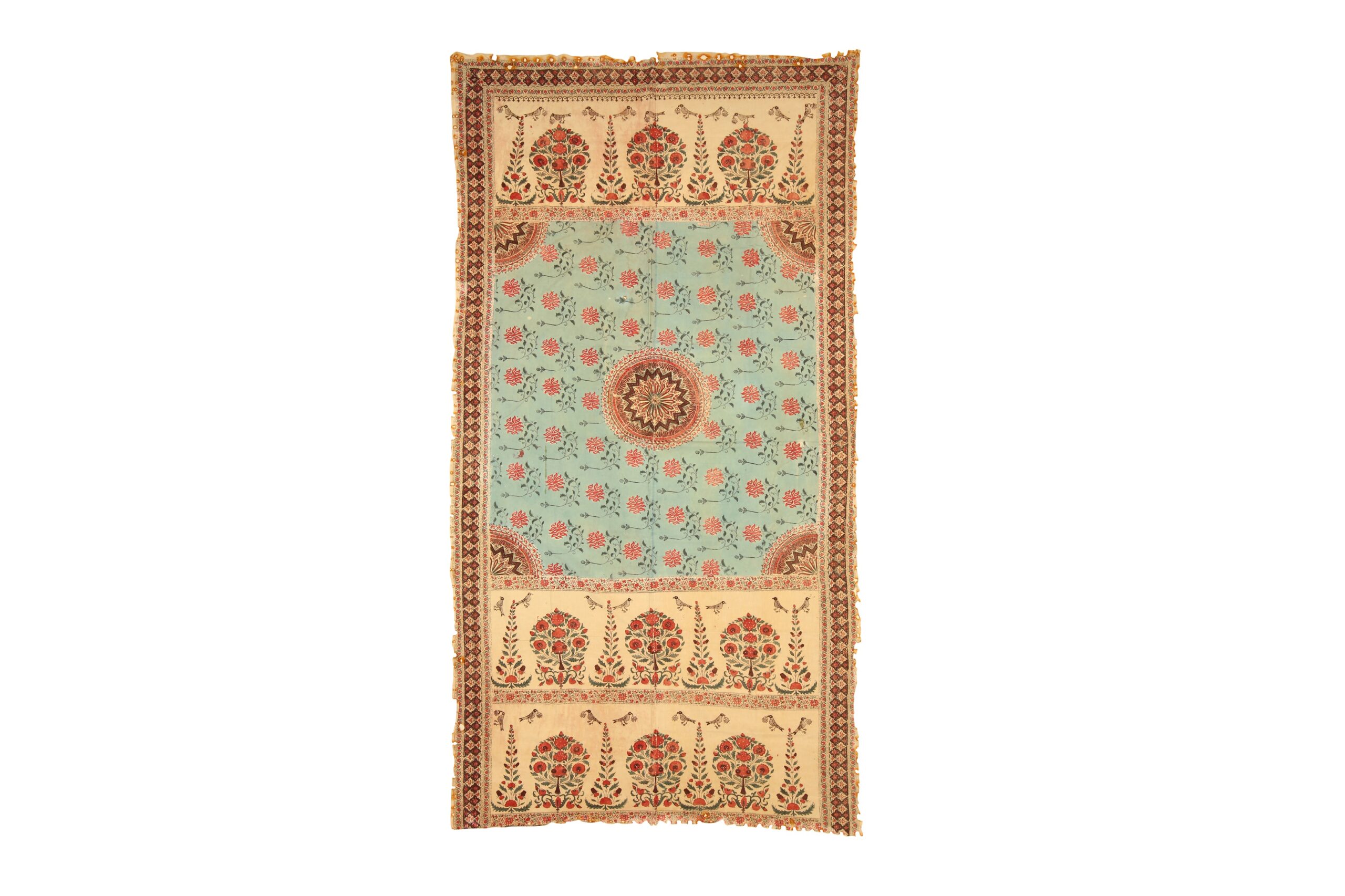 Lot 534. AN INDIAN CHINTZ COTTON HANGING North India, mid to late 19th century. Estimate £400 - £600