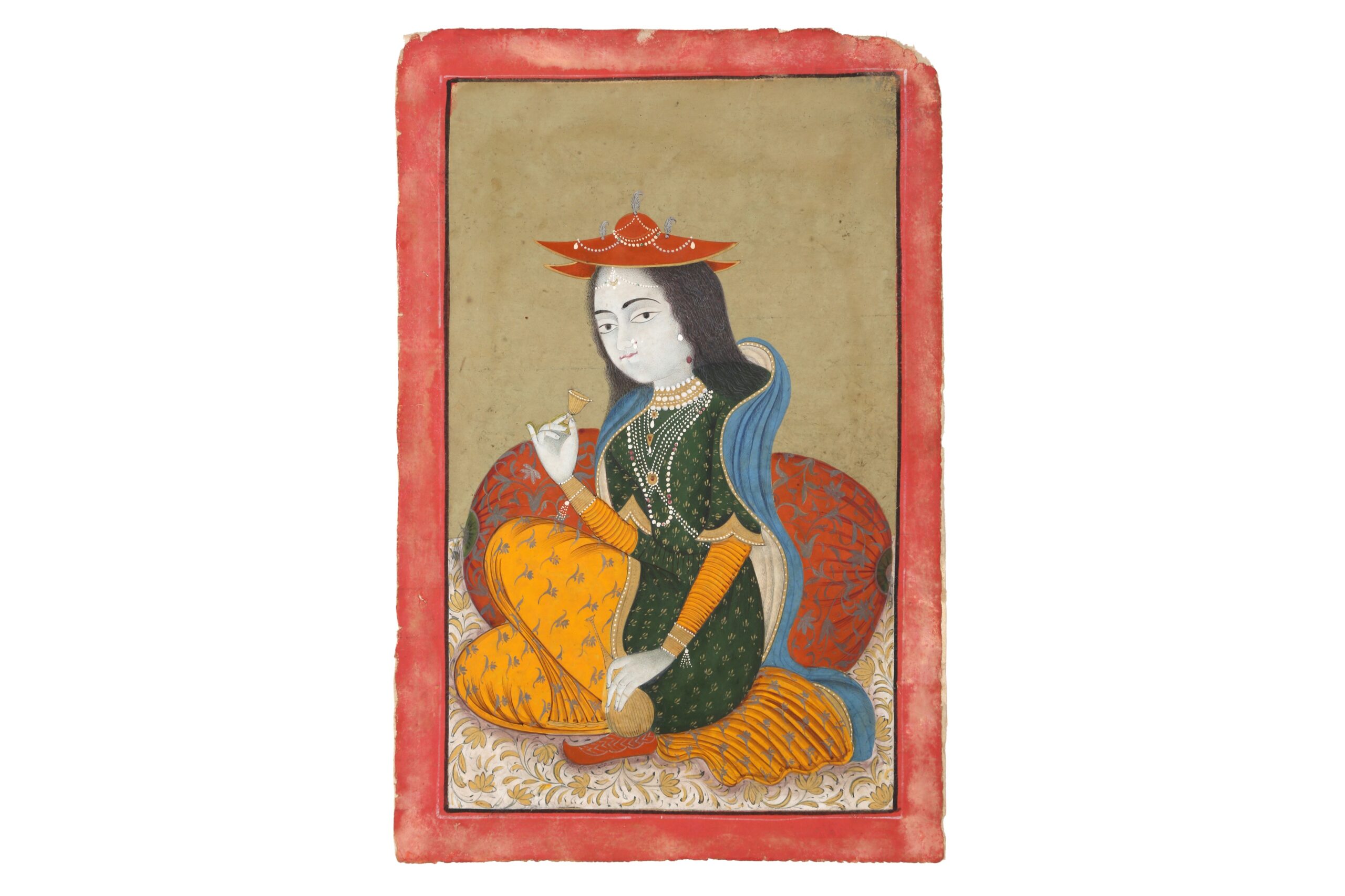 Lot 590. A PORTRAIT OF AN INDIAN MAIDEN WEARING A DUTCH BONNET Kotah or Bundi, Rajasthan, North-Western India, late 18th - early 19th century. Estimate £2,000 - £3,000 