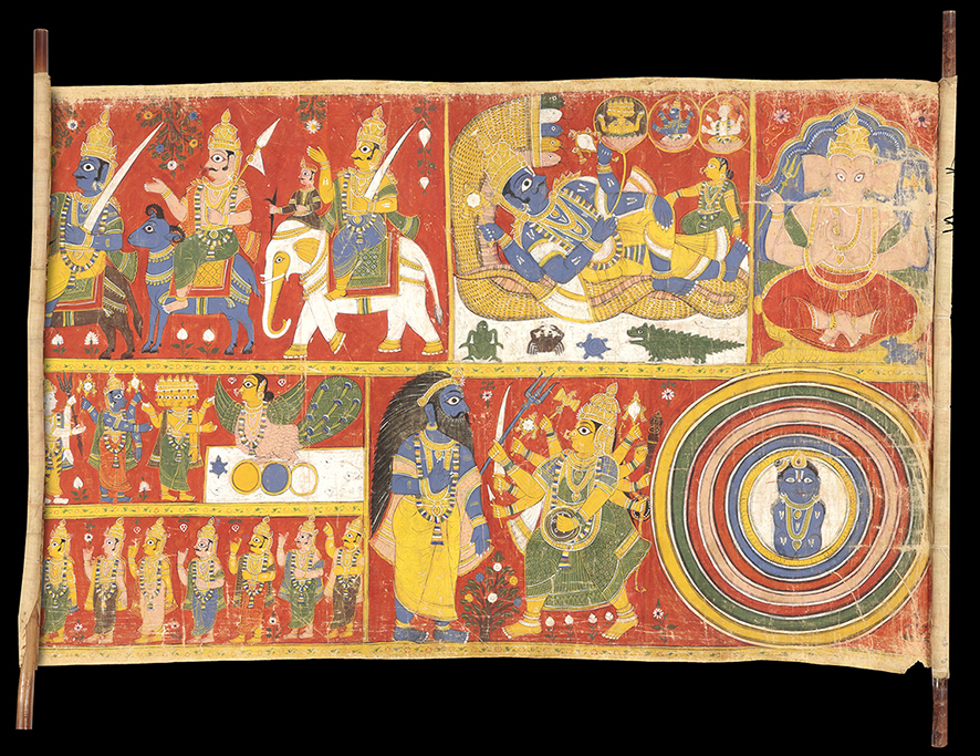 Unknown, (section from) Cherial scroll - Shakti Purana, c 1985, 3 x 36ft