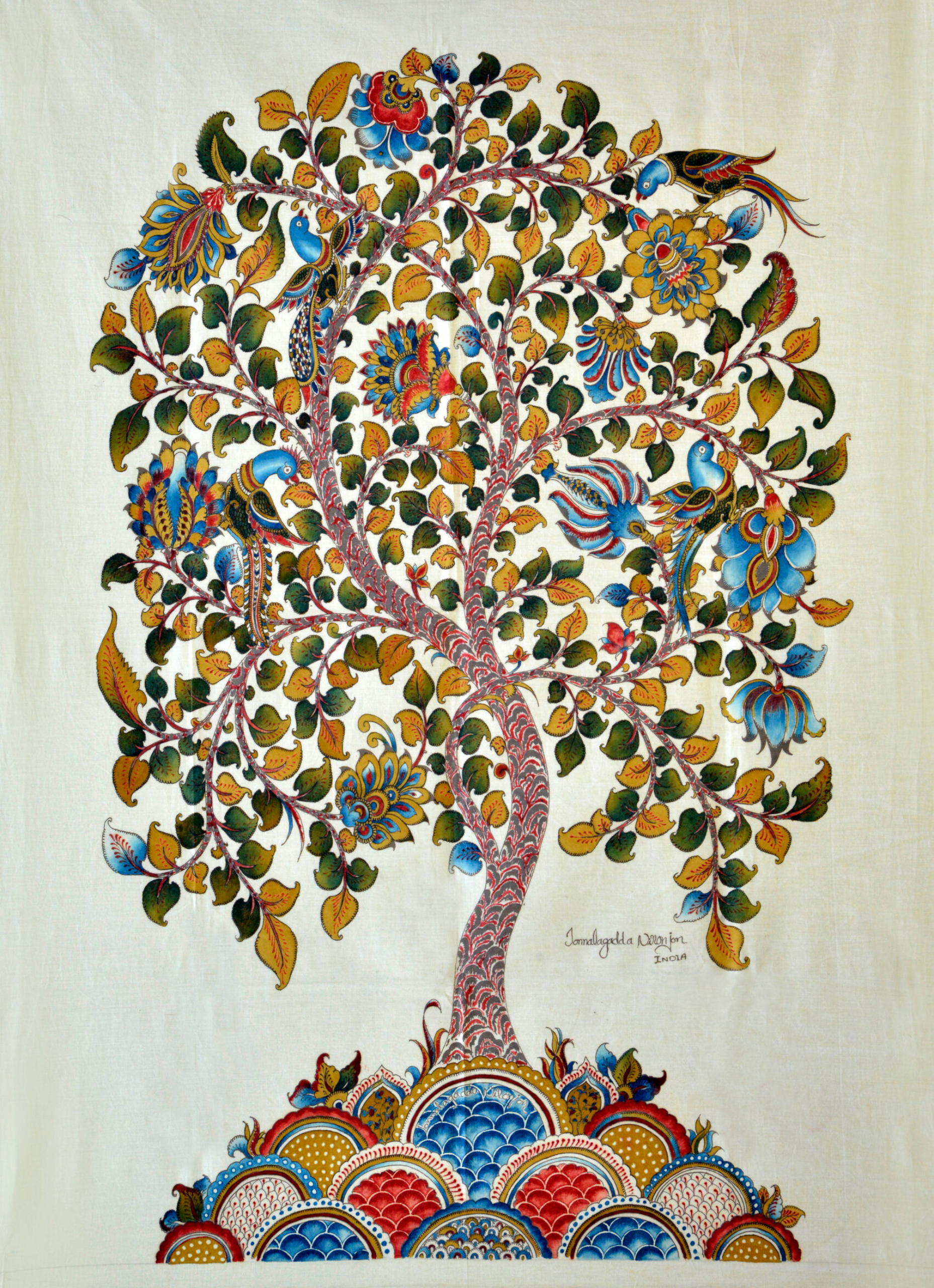 Natural dyes on cotton fabric 36" x 24"