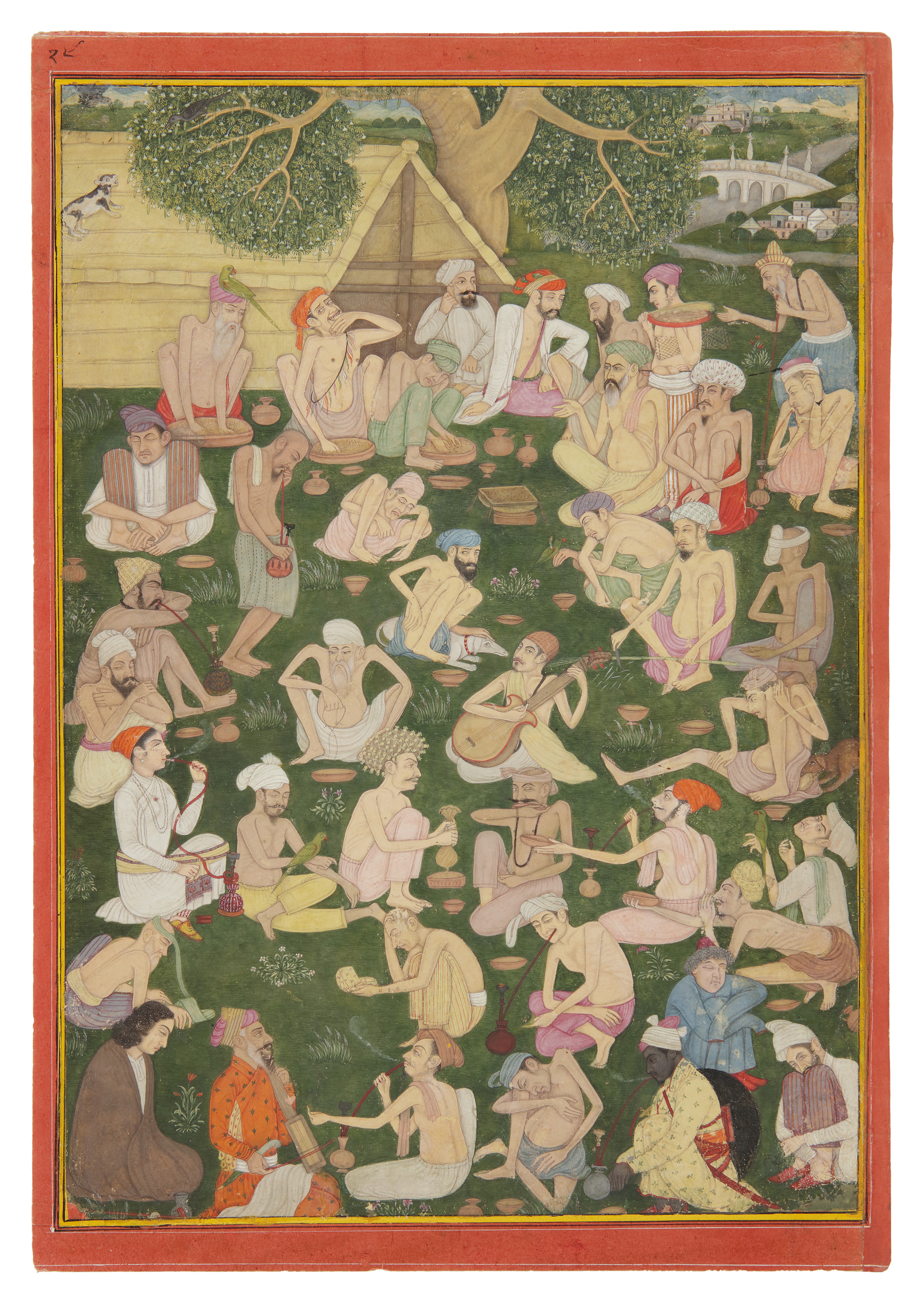 AN ENCAMPMENT OF ASCETICS, INDIA, DECCAN, BURHANPUR, CIRCA 1680