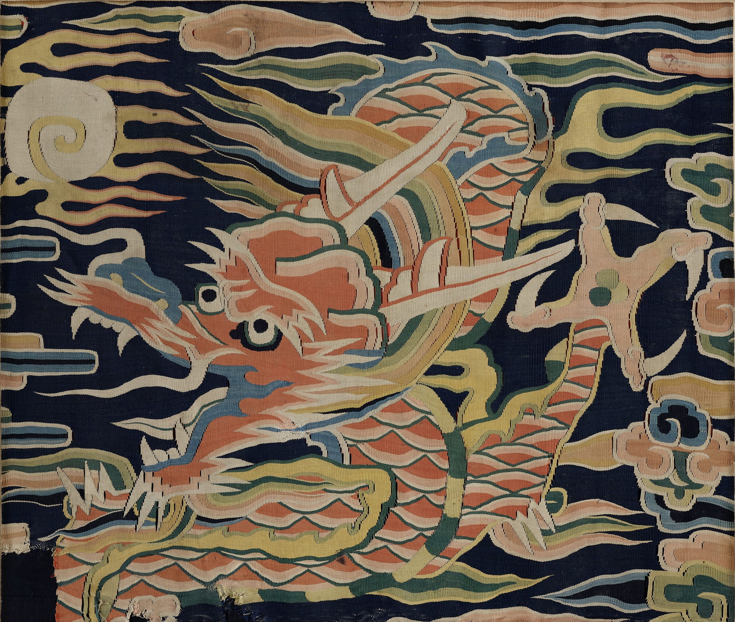 Dragon amongst clouds, Silk kesi (tapestry)