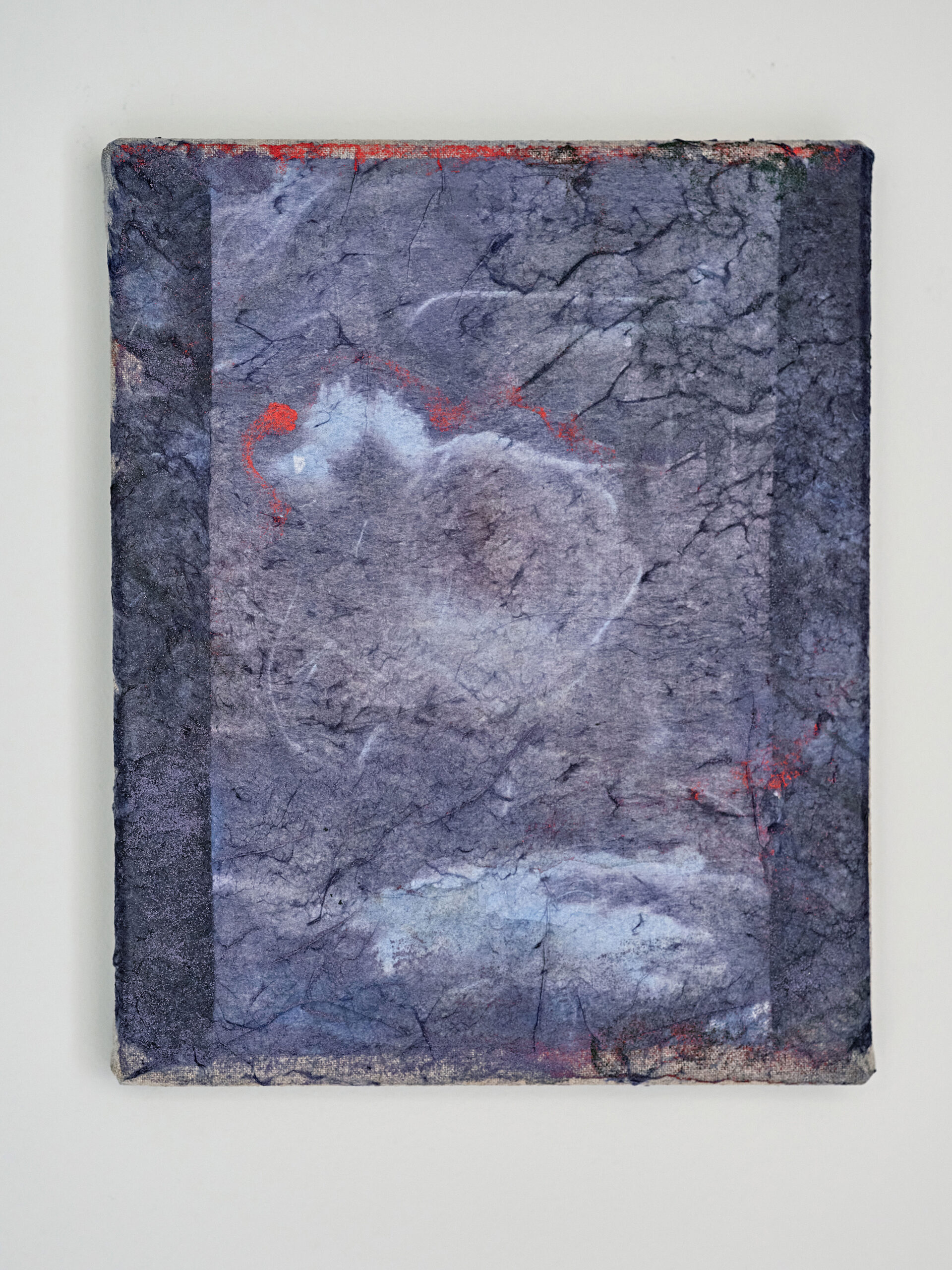 Olga Grotova, Sunkissed, Cyanotype rice paper, mineral pigments mounted on linen, 25.5 x 20.5 cm, 2023, Artworks © The Artist, Courtesy of Schoeni Projects and THE SHOPHOUSE, Photo by Nick Smith